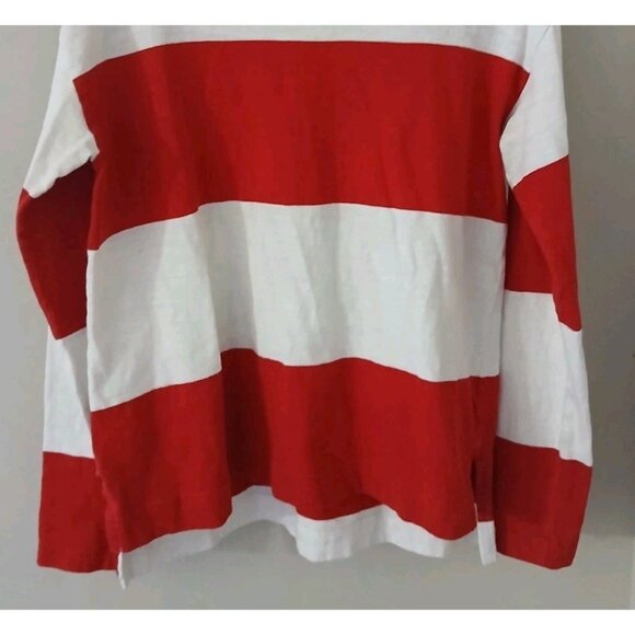 Alex Mill Francoise Striped Tee Top Size Small White Red Nautical Cotton - Picture 4 of 10